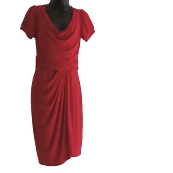 U Fashion Dresses & Skirts - ⭐️ Host Pick ⭐️ x 2  VINTAGE | Ruby Red Ruched Dress